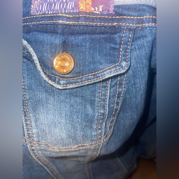 Plus size patchwork Jean jacket. 3x - Picture 8 of 10